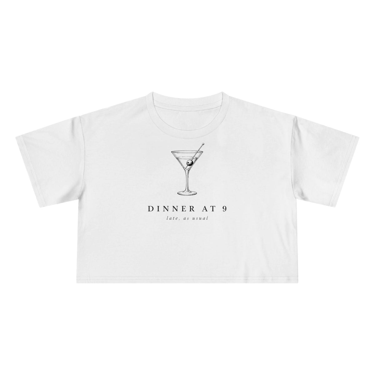 Dinner at 9 Crop Tee